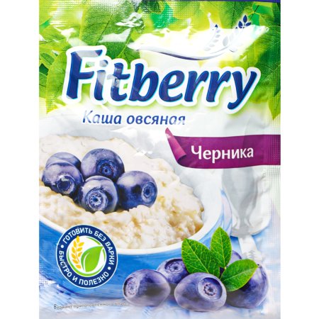 Каша овсяная «Fitberry» с черникой, 35 г