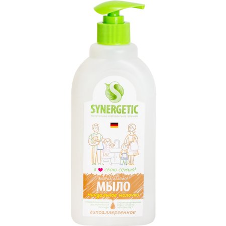 Мыло ж.«SYNERGETIC»(био,минд.молоч.)0.5л