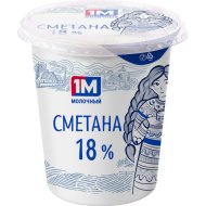 Сметана «1М Молочный» 18%, 380 г