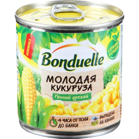 Кукуруза консервированная «Bonduelle» сладкая, молодая, 140 г