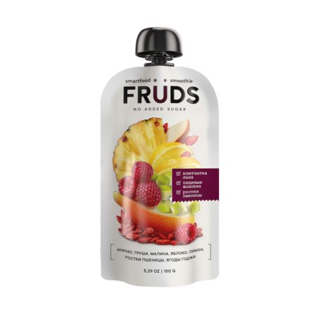 Пюре «Fruds» из груш, яблок, малины и ананаса, 150 г