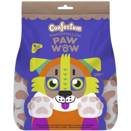 Маршмеллоу «Confectum» paw wow, с ароматом карамели, 200 г