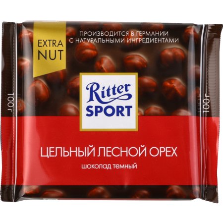 Шоколад «Ritter Sport» с цельным лесным орехом, 100 г