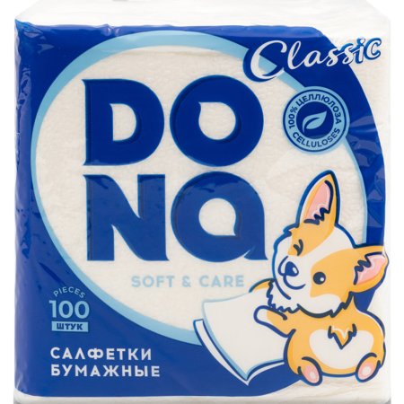 Салфетки бумажные «DONA» Classic, 100 шт