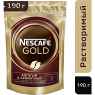 Кофе растворимый «Nescafe» Gold, с добавлением молотого, 190 г