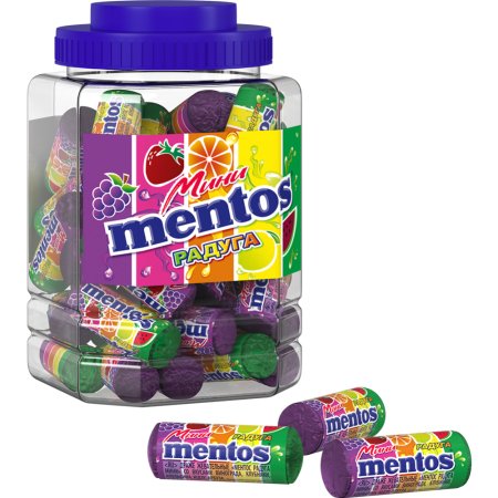Драже жев «MENTOS» (радуга Мини) 10г