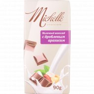 Молочный шоколад «Michelle» с дроблёным арахисом, 90 г.