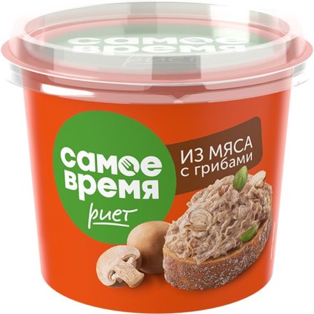 Риет из мяса «Самое Время» с грибами, 150 г