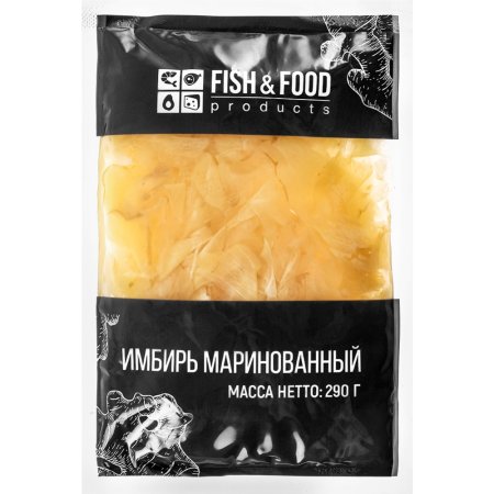 Имбирь маринованный «Fish&Food» белый пастеризованный, 290 г