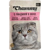 Корм для кошек «Chammy» говядина в соусе, 85 г