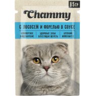 Корм влажный «Chammy» для кошек, лосось, форель в соусе, 85 г.