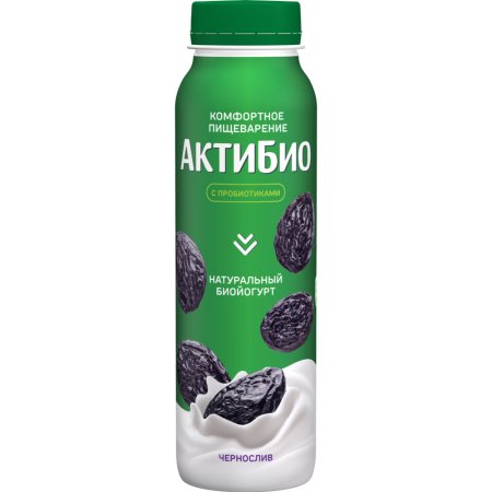 Биойогурт «АктиБио» с черносливом, 1.5%, 260 г