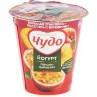 Йогурт «Чудо» персик, маракуя, 2%, 290 г