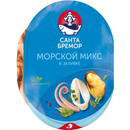 Коктейль из морепродуктов «Морской микс» в заливке, 180 г.