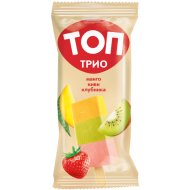 Мороженое «ТОП ТРИО» с ароматом клубники, киви, манго, 3%, 65г