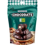 Финики с миндалем «Chocodate» в темном шоколаде, без сахара, 100 г