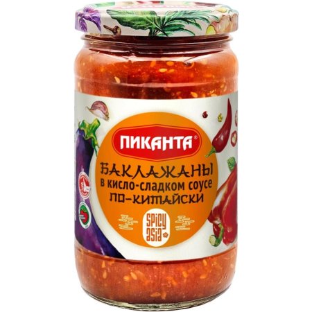 Баклажаны «Пиканта» в кисло-сладком соусе по-китайски, 360 г