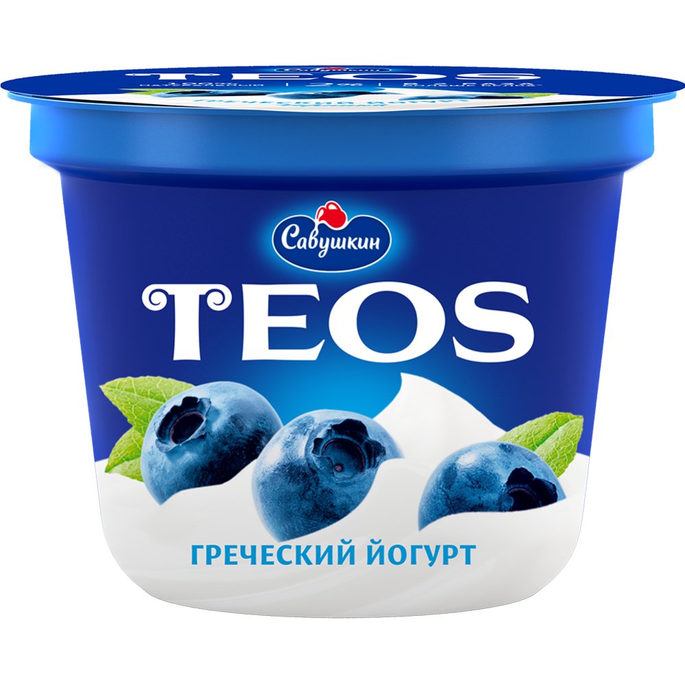 Йогурт греческий «Teos» с черникой, 2.0 %, 250 г. - Каталог товаров