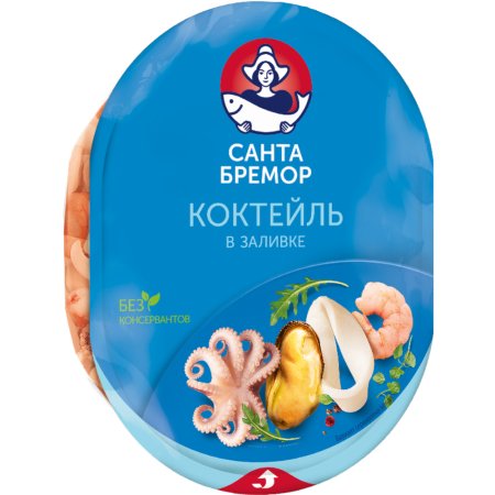 Коктейль из морепродуктов «Санта Бремор» в заливке Классик, 180 г