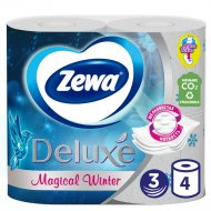 Туалетная бумага «Zewa» Deluxe, трехслойная, 4 рулона.