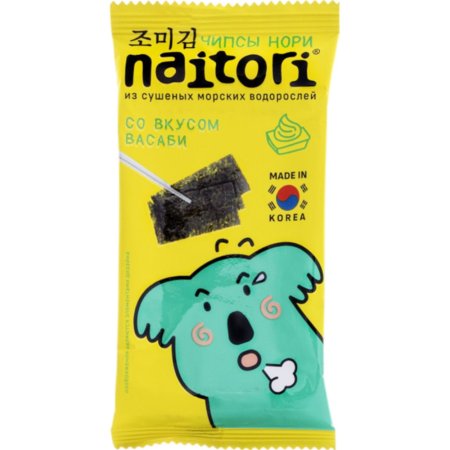 Чипсы нори «Naitori» со вкусом васаби, 3 г