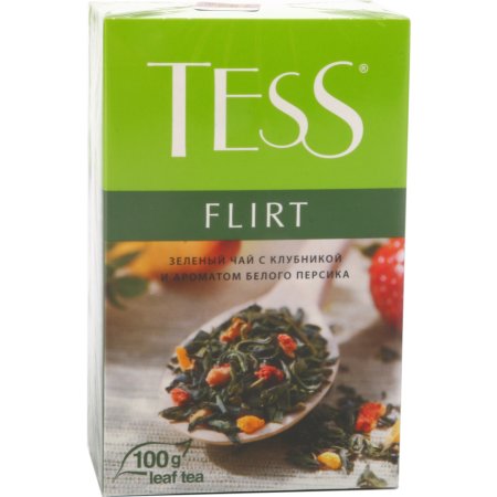 Чай зеленый «Tess» с ароматом белого персика и клубники, 100 г