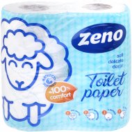 Бумага туалетная «Zeno Lux» Blue Soft, двухслойная, 4 рулона.