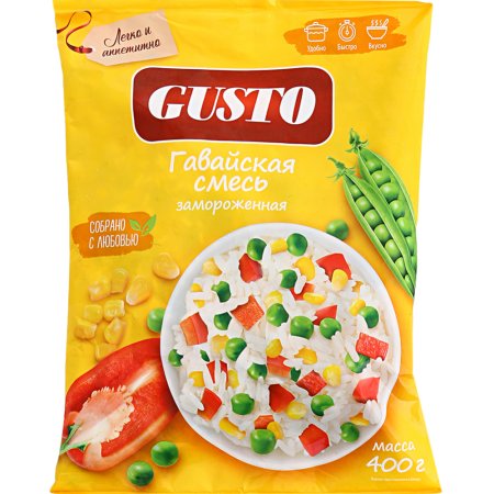 Овощная смесь «Gusto» Гавайская, замороженная, 400 г