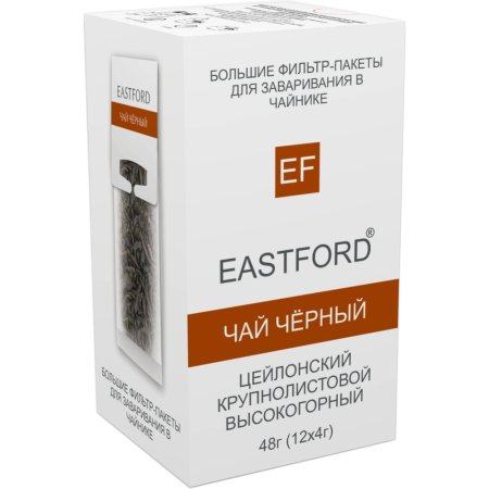 Чай черный «Eastford» цейлонский высокогорный 12 пакетиков, 48 г