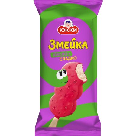 Десерт «Юкки» с йогуртом, в цветной глазури, с вишней и кислым сахаром, 60 г