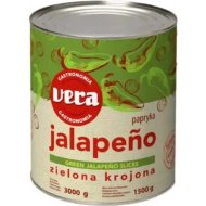 Перец халапеньо «Vera» зеленый нарезанный в рассоле ж/б, 3000 г